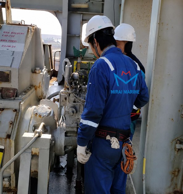 Mirai Marine engineer working aboard a vessel